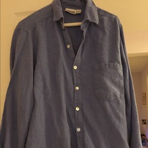 Chico’s Slate Blue Long Button Diwn Shirt